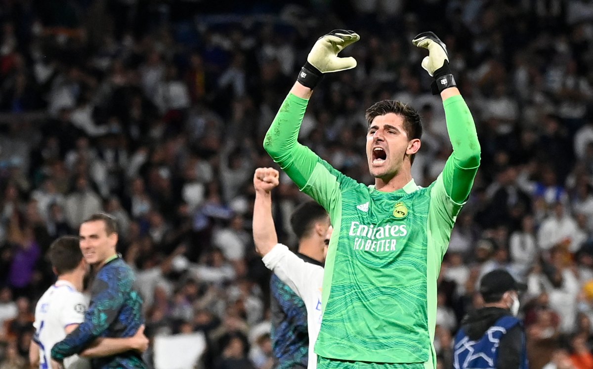 Thibaut Courtois festeja pase a la Final de la Champions. (FOTO: AFP)