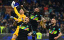 Los jugadores del Inter celebrando una victoria que los acerca al Scudetto. (AFP)