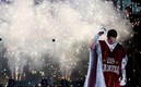 Saúl tuvo una salida espectacular en la T-Mobile Arena / AFP