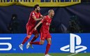 Mohamed Salah festeja gol de Fabinho ante Villarreal. (FOTO: AFP)