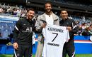 Lionel Messi, Colin Kaepernick y Ángel di María en la foto (PSG)