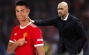 Cristiano Ronaldo y Erik ten Hag (AFP).