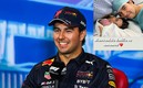 Checo Pérez y Carola Martínez celebran la llegada de su tercer hijo. Foto: AFP / Instagram Carola Martínez