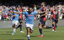 Insigne celebrando su último tanto con el Napoli. (Reuters)