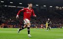 CR7 celebrando un tanto que le hizo al Brentford. (Reuters)