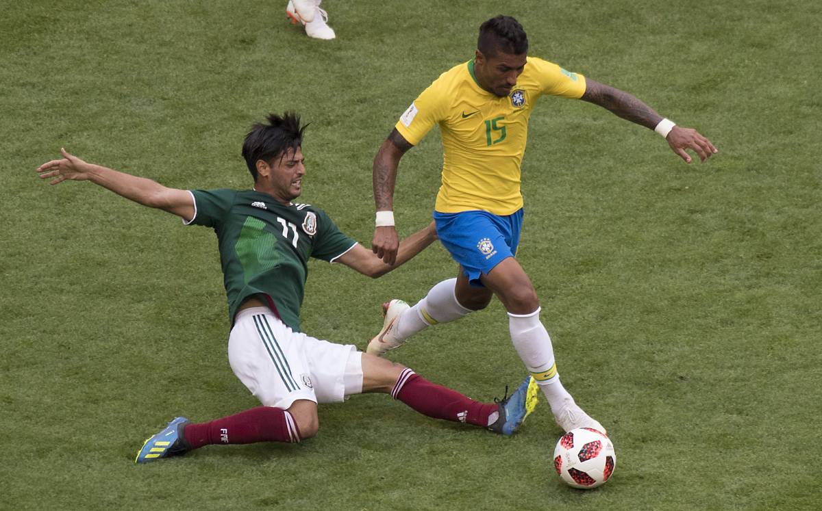 Paulinho enfrentó a México en Rusia 2018 (Imago7)