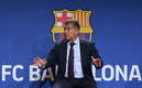 Laporta durante la conferencia de prensa sobre el 'forensic'. (FOTO: AFP)