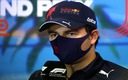Checo Pérez en conferencia de prensa. (Reuters)