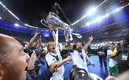 Real Madrid celebra la Champions League que le da derechoa  jugar la Supercopa. Foto: AFP