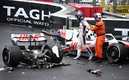 El monoplaza de Mick Schumacher se partió durante el GP de Mónaco (Reuters)