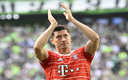 Lewandowski en el duelo entre Bayern y Wolfsburg. (Reuters)