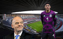Gianni Infantino visitó el Azteca junto al dueño de Televisa y habló de la Selección. (Mexsport)