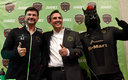 Hernán Cristante y Miguel Garza posando en la presentación del primero con Juárez. (Imago7)
