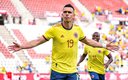 Borré celebrando su anotación, (@FCFSeleccionCol)