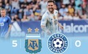 Así presumió Argentina su goleada a Estonia, con esta imagen de  Lionel Messi y el marcador de goleada. (Foto: @Argentina)