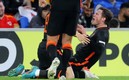 Wout Weghorst celebra eufórico una anotación con los Países Bajos. FOTO: AFP.