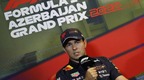 Checo Pérez en conferencia de prensa. (Reuters)