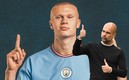Erling Haaland y Pep Guardiola (Captura de Twitter Manchester City).