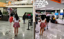 La joven en el aeropuerto de Guadalajara. (FOTO: Captura)