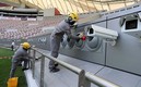 Así luce la tecnología para enfriar los estadios en Qatar. Foto: AFP