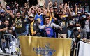 Aficionados de Golden State en la celebración en San Francisco. Foto: Reuters