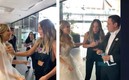 Pareja de recién casados se topó a Belinda.