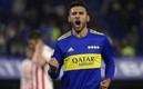 Salvio celebra gol con Boca Juniors en la Liga Argentina. Foto: AFP