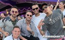 Toscano con sus amigos de Tigres.