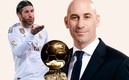 Sergio Ramos suplicó a Rubiales que intercediera por él para ganar el Balón de Oro. (Footy Renders / RFEF)