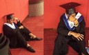 El alumno Jeric Rivas se decepcionó de su familia por no acompañarlo en su graduación.