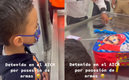 Las armas de juguete fueron confiscadas pese a la tristeza del niño. (TikTok @Jorch.ch)