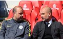 Rodolfo Borrell junto a Pep Guardiola. (FOTO: Manchester City)