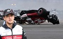 Guanyu Zhou sufrió un aparatoso accidente en Silverstone (AFP)