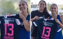 Alex Morgan recibió de regalo el jersey de Rayadas.