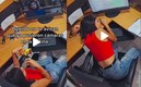 La chica comiendo y durmiendo en el trabajo (Captura de TikTok @istudylc).