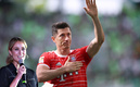 Vanessa Huppenkothen y Lewandowski. (Fotos: Imago7 y AFP)