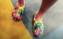 Gignac lució estas sandalias en la concentración.