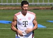 Lewandowski en su último entrenamiento con el Bayern Munich. (AFP)