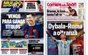 Lewandowski al Barcelona y Dybala a la Roma rompen el mercado de fichajes. (Mundo Deportivo y Corriere dello Sport)