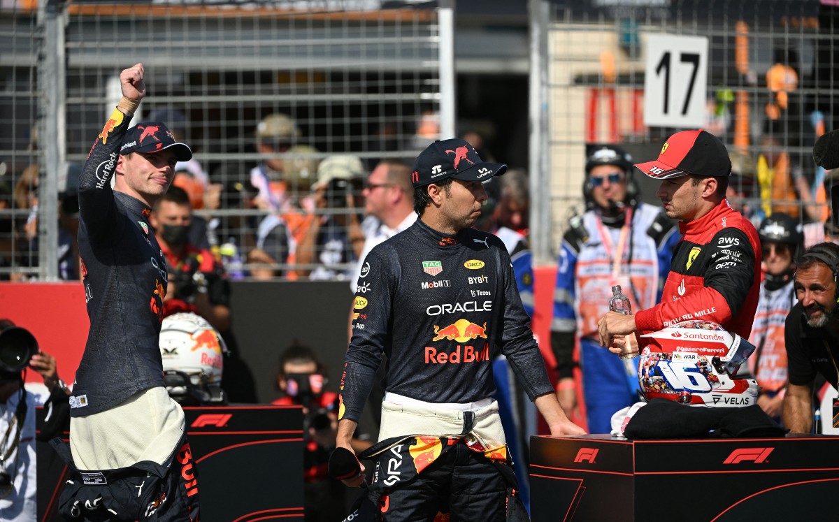 Max y Checo, tras la qualy | AFP