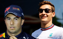 Russell superó a Checo gracias a un descuido. (Fotos: Reuters)