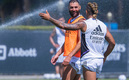 Karim Benzema, del Real Madrid, tendrá minutos contra el América. (EFE)