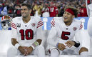 Garoppolo y Lance, los contendientes | Twitter @49ersESP