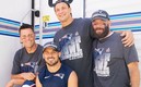 Gronkowski, Brady, Edelman y Amendola (Captura de Twitter Tom Brady).