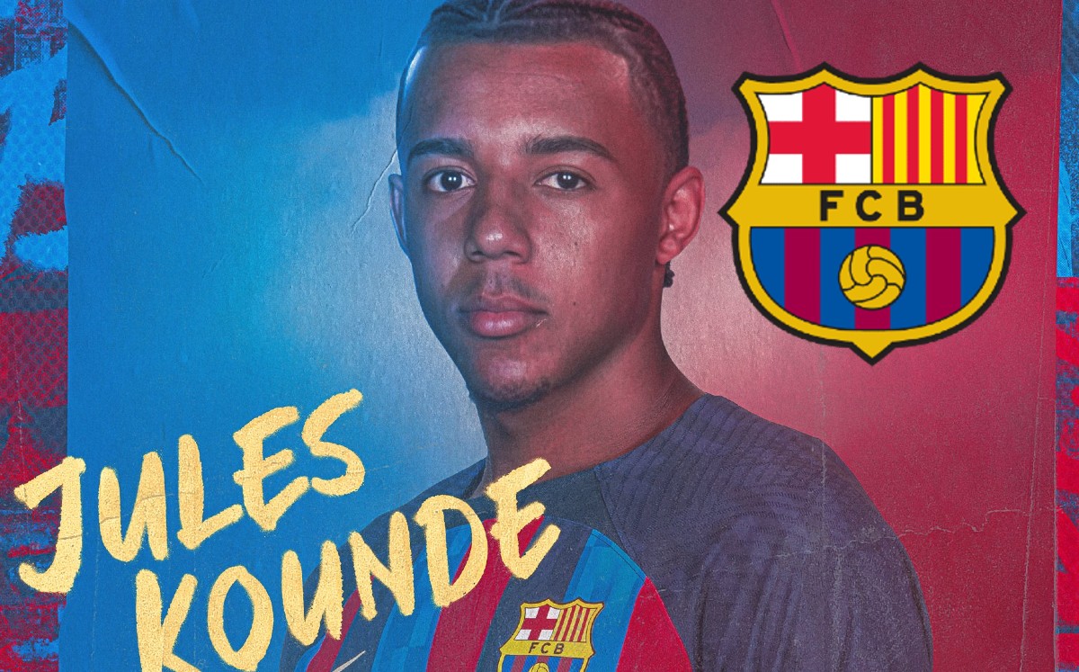 Jules Koundé (Captura de Twitter FC Barcelona).