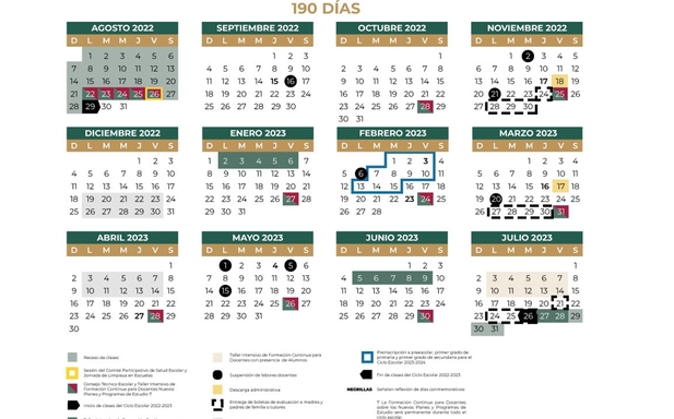 Calendario de la SEP / SEP