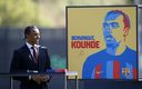 Koundé en su presentación con el Barcelona. (Reuters)