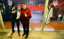 Octagón, junto su hijo, durante la presentación