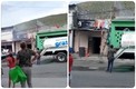 Repartidores de agua contienen incendio (Captura de pantalla Twitter)