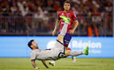 Messi firmó su doblete con una chilena. (Foto: Reuters)